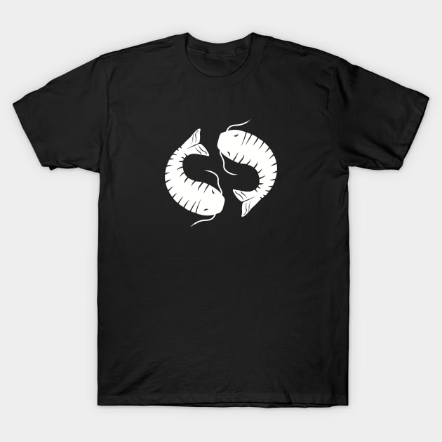 Pisces Symbol T-Shirt by ZRM 